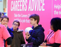 young people receiving careers advice