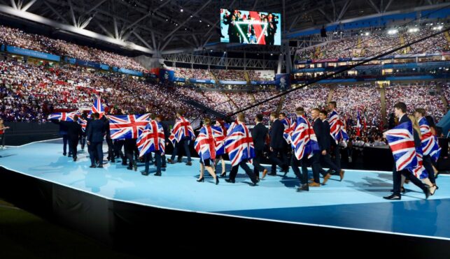 Photo of WorldSKills UK team at opening ceremony WorldSkills Kazan 2019