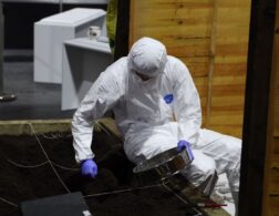 Young person competing in Forensic Science competition