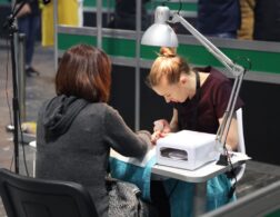 Young person competing in Nail Technician competition