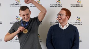 Photo of WorldSkills UK winner in Web Design