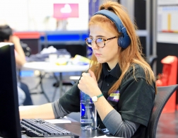 Girl at computer